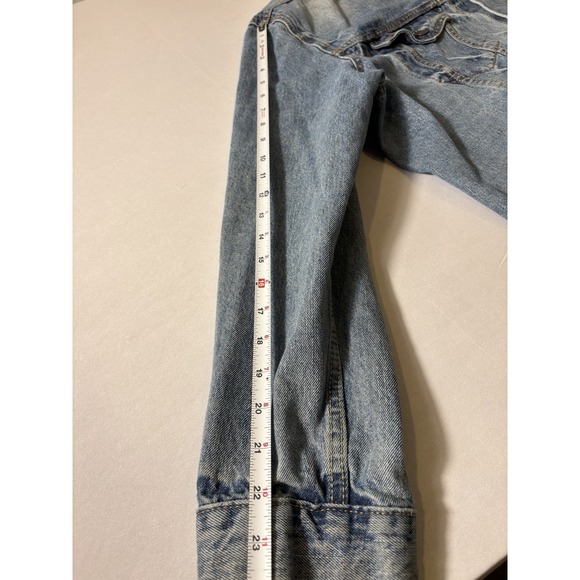 Levi Strauss Men Lt. Blue Denim Trucker Jean Jacket 3XL Distressed 72334 Grunge - Picture 10 of 10